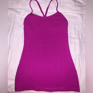 Lululemon Power Y tan magenta pink, size 2